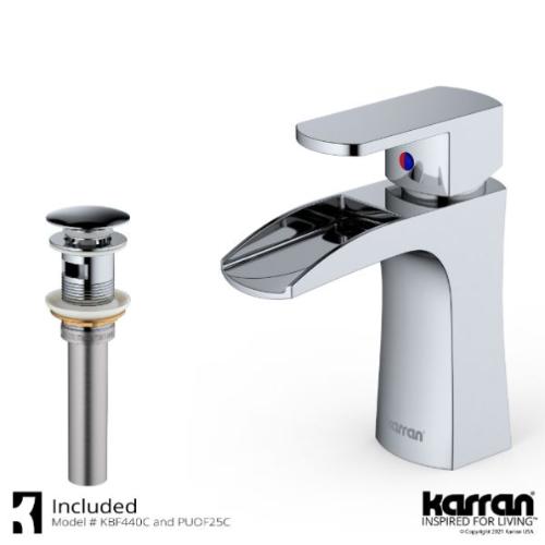 Kassel Solid Brass Chrome Bathroom Faucet 2