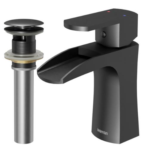 Kassel Solid Brass Gunmetal Grey Bathroom Faucet 2
