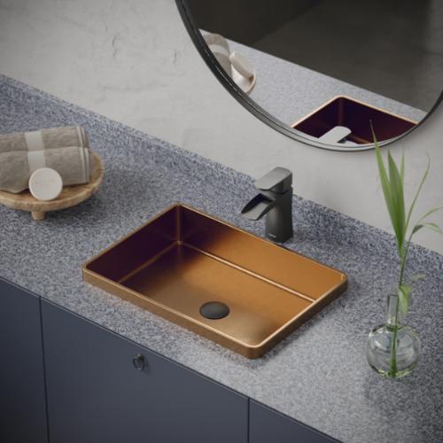 Kassel Solid Brass Gunmetal Grey Bathroom Faucet 3