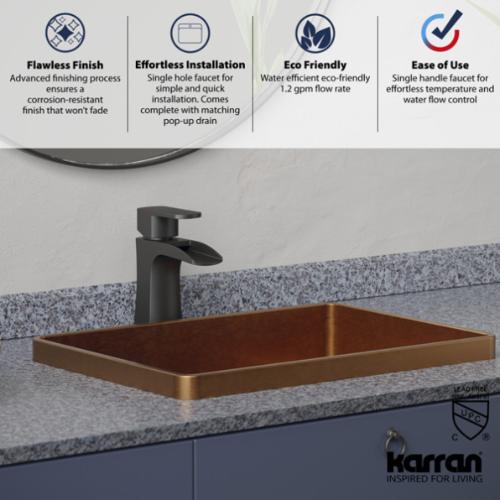 Kassel Solid Brass Gunmetal Grey Bathroom Faucet 4