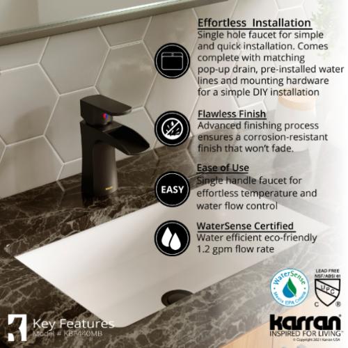 Kassel Solid Brass Matte Black Bathroom Faucet 4