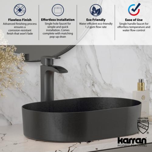Kassel Solid Brass Gunmetal Grey Bathroom Faucet 5