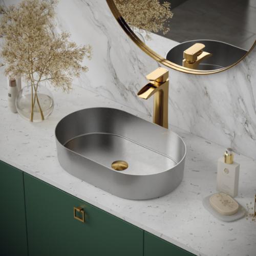 Kassel Solid Brass Gold Bathroom Faucet 3