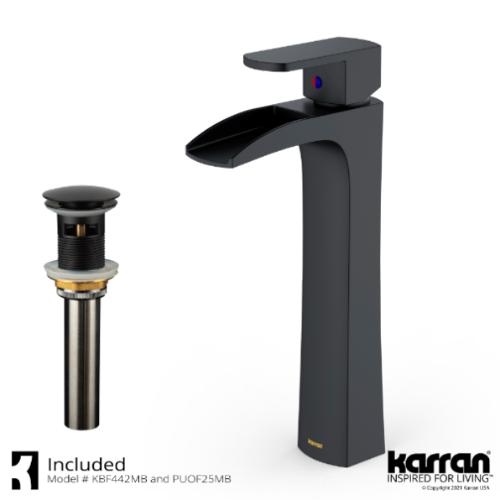 Kassel Solid Brass Matte Black Bathroom Faucet 2
