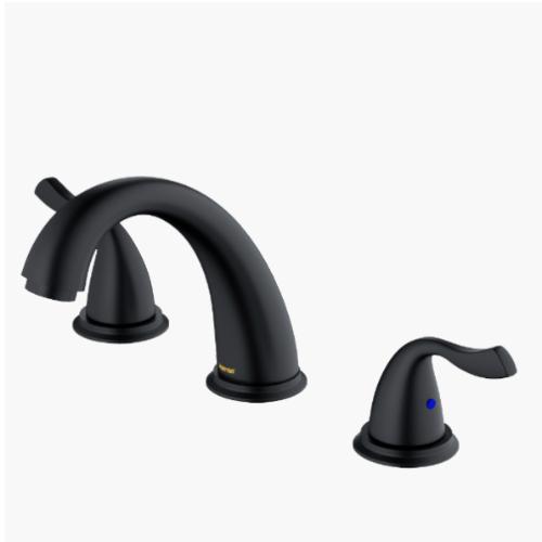 Fulham Solid Brass Matte Black Bathroom Faucet 1