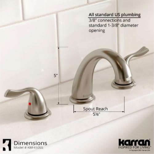Fulham Solid Brass Stainless Steel Bathroom Faucet 4