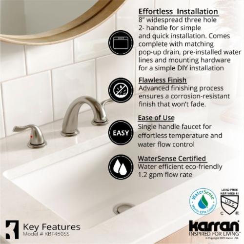 Fulham Solid Brass Stainless Steel Bathroom Faucet 5
