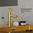 Tryst Solid Brass Brushed Gold Bathroom Faucet 4
