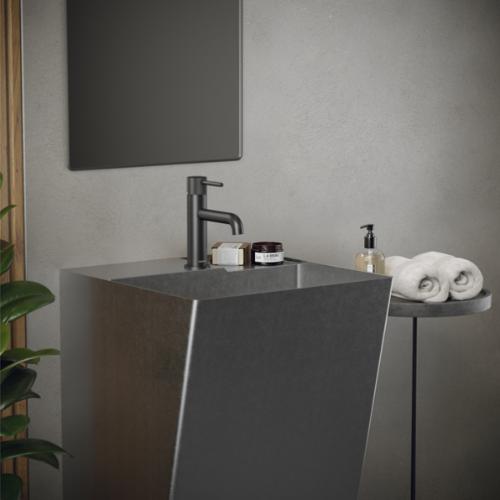Tryst Solid Brass Gunmetal Grey Bathroom Faucet 3