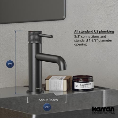 Tryst Solid Brass Gunmetal Grey Bathroom Faucet 4