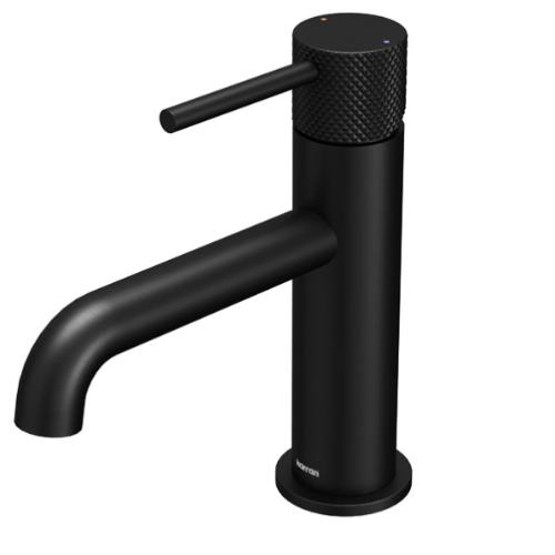 Tryst Solid Brass Matte Black Bathroom Faucet 1