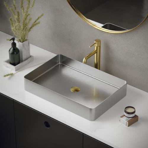Tryst Solid Brass Brushed Gold Bathroom Faucet 3