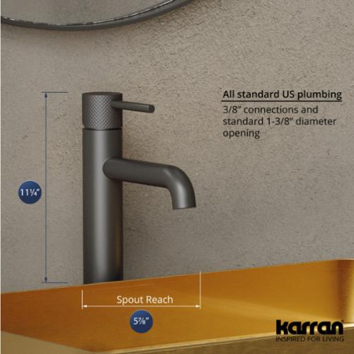 Tryst Solid Brass Gunmetal Grey Bathroom Faucet 4