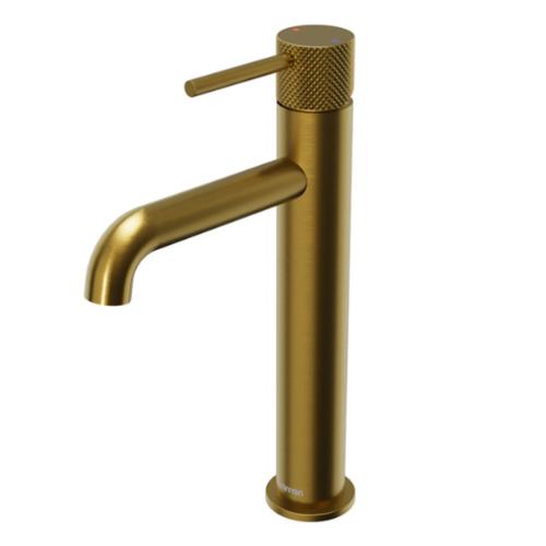 Tryst Solid Brass Gold Bathroom Faucet 1