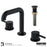 Tryst Solid Brass Matte Black Bathroom Faucet 2