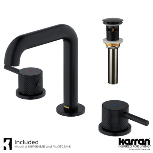 Tryst Solid Brass Matte Black Bathroom Faucet 2