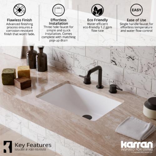 Tryst Solid Brass Matte Black Bathroom Faucet 5