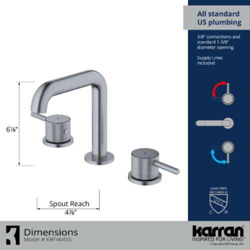 Tryst Solid Brass Stainless Steel Bathroom Faucet 4
