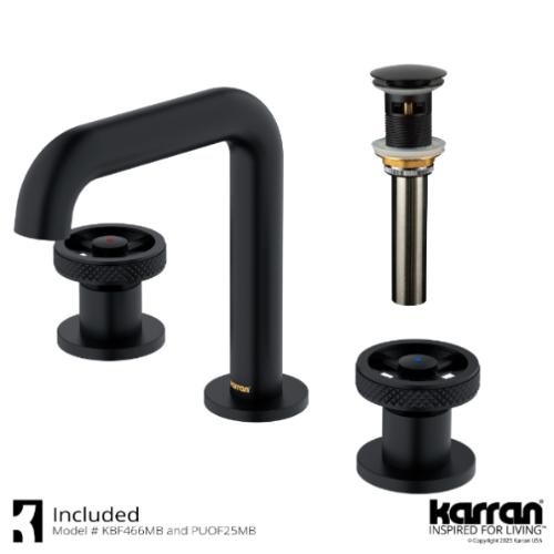 Tryst Solid Brass Matte Black Bathroom Faucet 2
