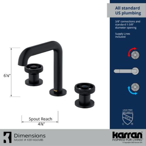 Tryst Solid Brass Matte Black Bathroom Faucet 4