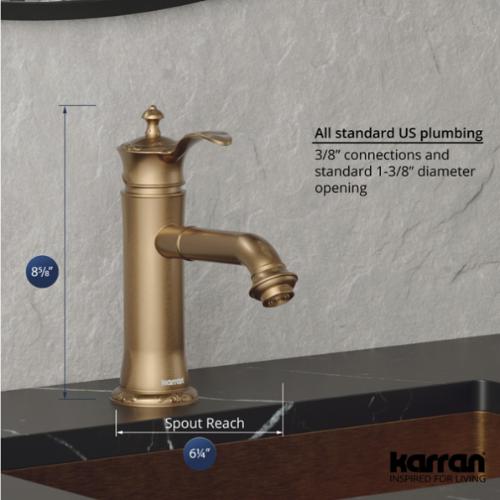 Vineyard Solid Brass Brushed Copper Bathroom Faucet 4