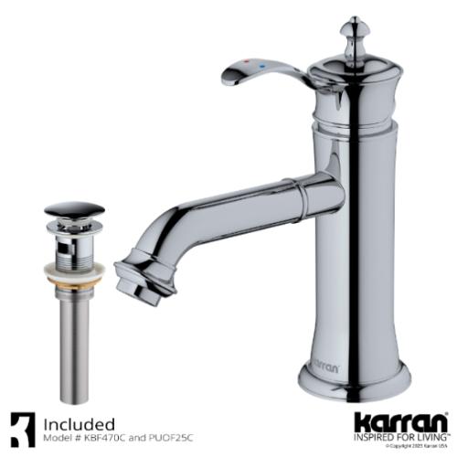 Vineyard Solid Brass Chrome Bathroom Faucet 2