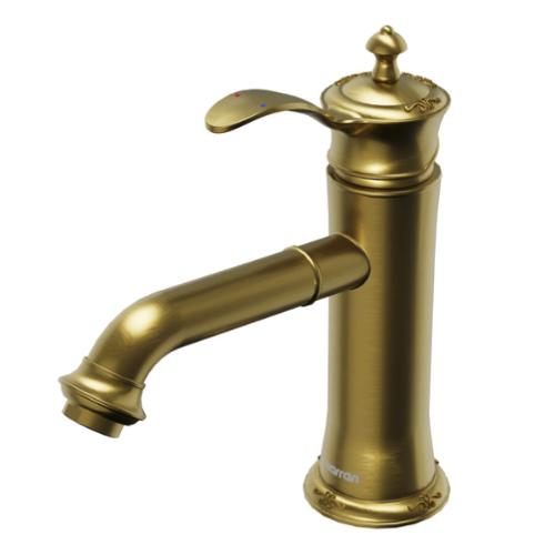 Vineyard Solid Brass Gold Bathroom Faucet 1