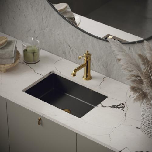Vineyard Solid Brass Gold Bathroom Faucet 3