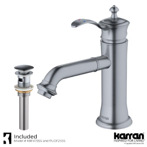 Vineyard Solid Brass Stainless Steel Bathroom Faucet 2