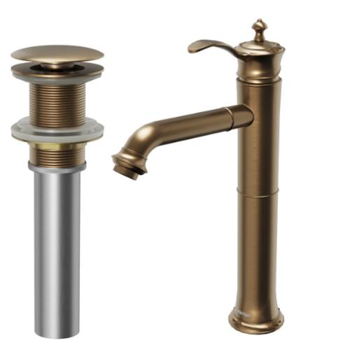 Vineyard Solid Brass Brushed Copper Bathroom Faucet 2