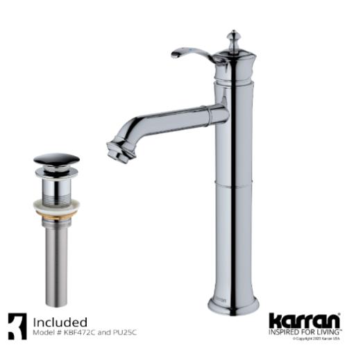 Vineyard Solid Brass Chrome Bathroom Faucet 2