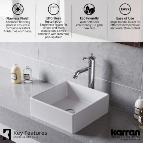 Vineyard Solid Brass Chrome Bathroom Faucet 5