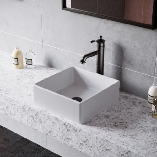 Vineyard Solid Brass Matte Black Bathroom Faucet 3