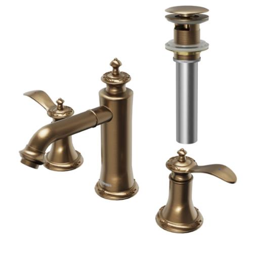 Vineyard Solid Brass Brushed Copper Bathroom Faucet 2