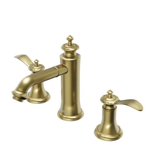 Vineyard Solid Brass Brushed Gold Bathroom Faucet 1