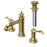 Vineyard Solid Brass Brushed Gold Bathroom Faucet 2