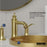 Vineyard Solid Brass Brushed Gold Bathroom Faucet 4