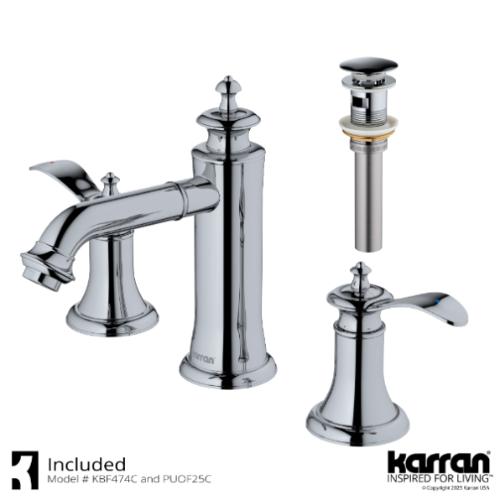 Vineyard Solid Brass Chrome Bathroom Faucet 2