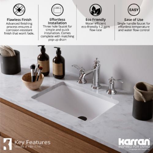 Vineyard Solid Brass Chrome Bathroom Faucet 5
