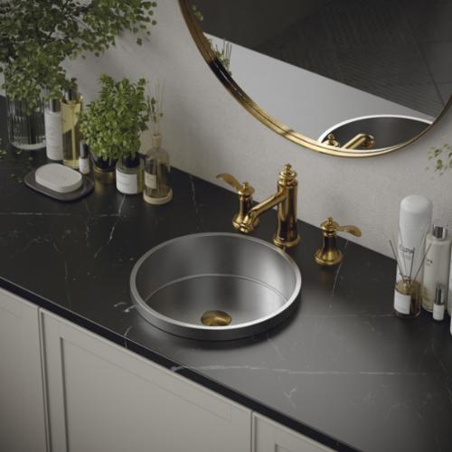 Vineyard Solid Brass Gold Bathroom Faucet 3