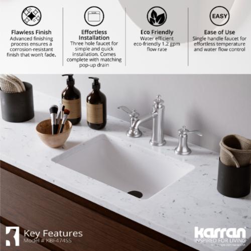 Vineyard Solid Brass Stainless Steel Bathroom Faucet 4