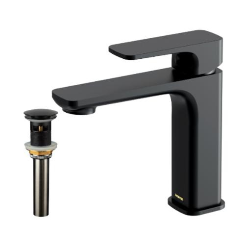 Venda Solid Brass Matte Black Bathroom Faucet 2