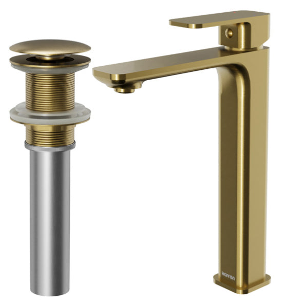 Venda Solid Brass Brushed Gold Bathroom Faucet 2