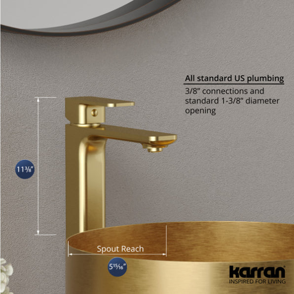 Venda Solid Brass Brushed Gold Bathroom Faucet 4