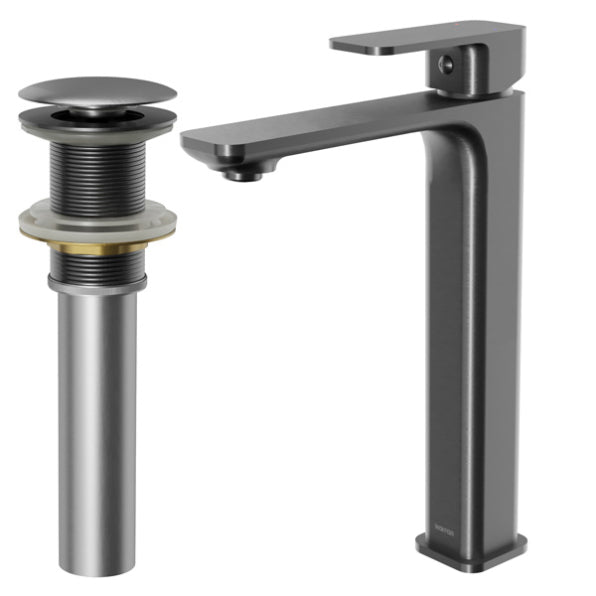 Venda Solid Brass Gunmetal Grey Bathroom Faucet 2