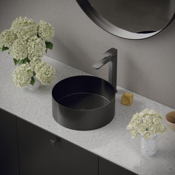 Venda Solid Brass Gunmetal Grey Bathroom Faucet 3