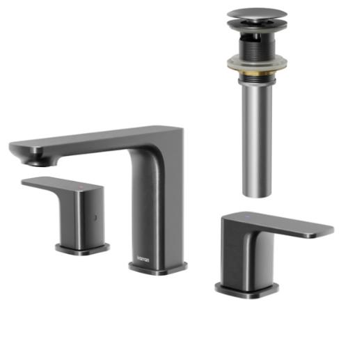 Venda Solid Brass Gunmetal Grey Bathroom Faucet 2