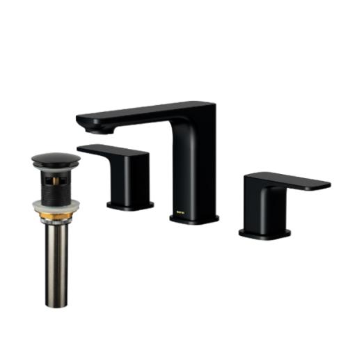 Venda Solid Brass Matte Black Bathroom Faucet 2