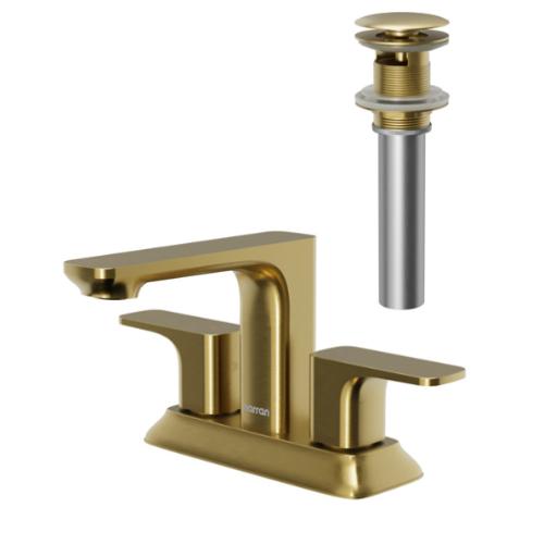 Venda Solid Brass Brushed Gold Bathroom Faucet 2