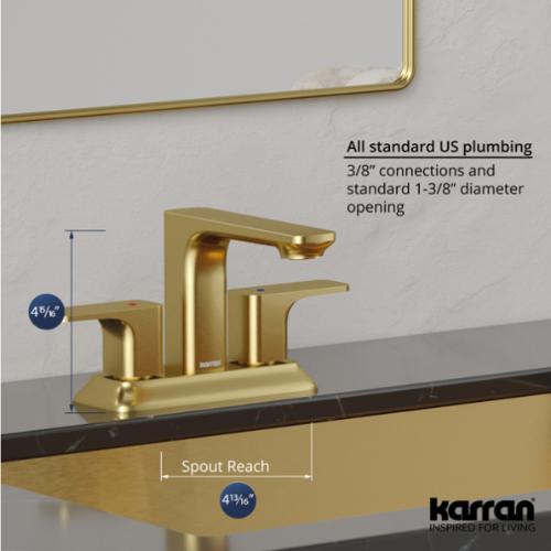 Venda Solid Brass Brushed Gold Bathroom Faucet 4